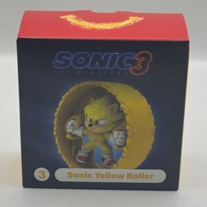 McDonald's Sonic 3 Yellow Roller Toy